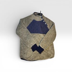 Women’s Sherpa Fleece Pullover | Large | Quilted Snap Neck | Cozy Warm